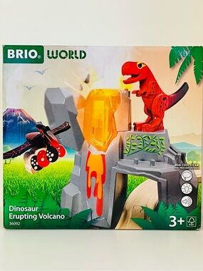 BRIO - Dinosaur Erupting Volcano Playset - NEW